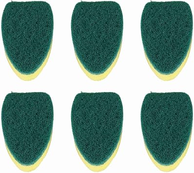 6 Pack Dish Wand Refills Sponge Heads, Brush Replacement Pads for Kitchen Cleaning
