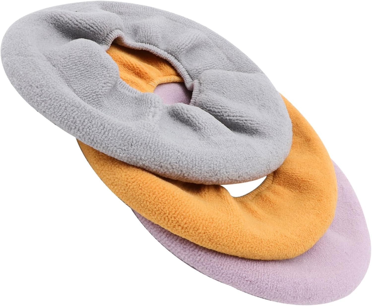 WOONEKY 3pcs Toilet Seat Cover Pad Soft Padded Toilet Seat Warmer Cover for Modern Decor Easy Install Warm Year