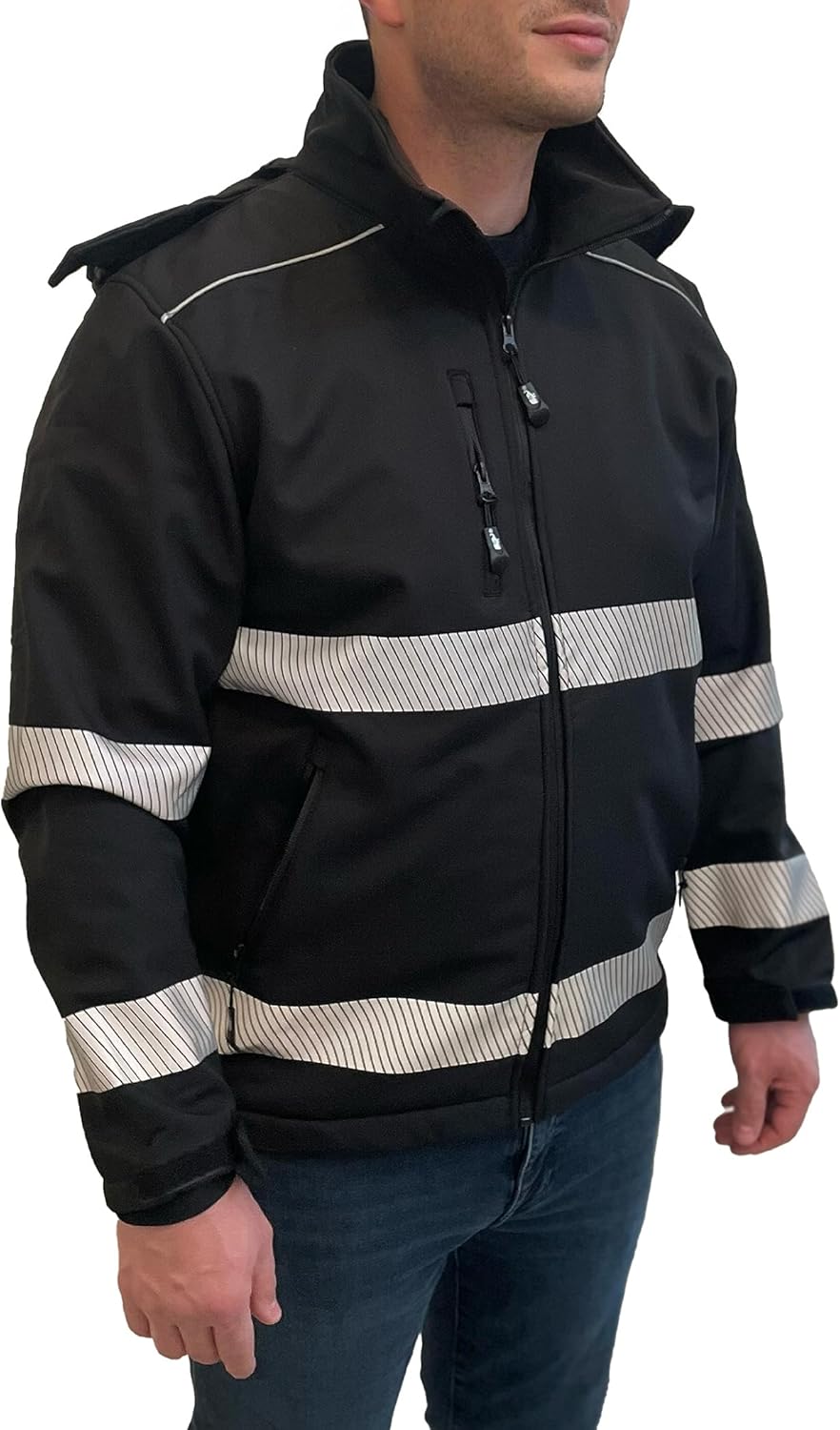 Soft Shell Safety Jacket Black (Medium)