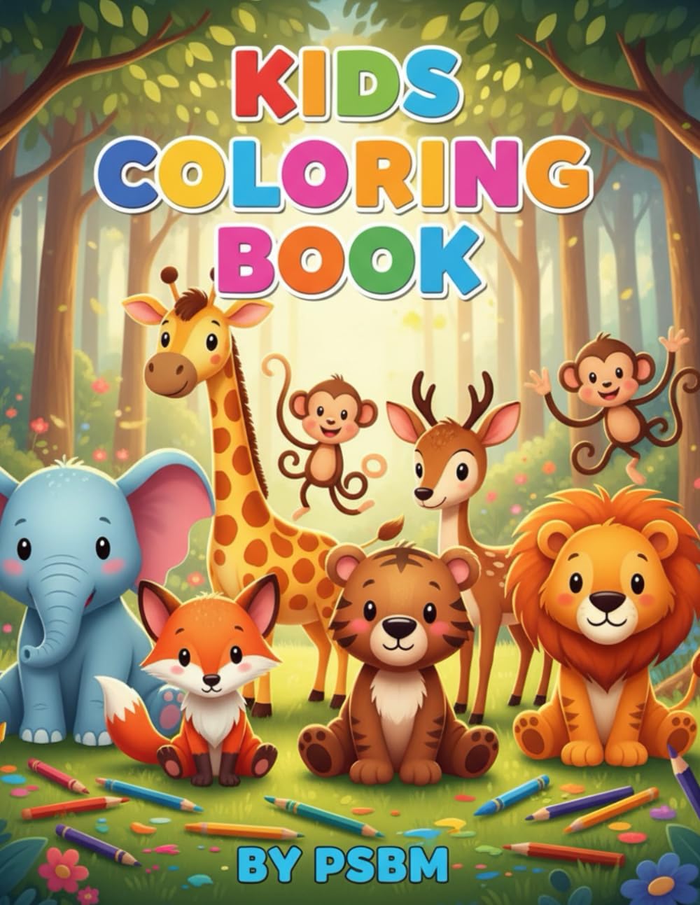 Animal Kingdom: A Fun Colouring Book for Kids Aged 3 to 6
