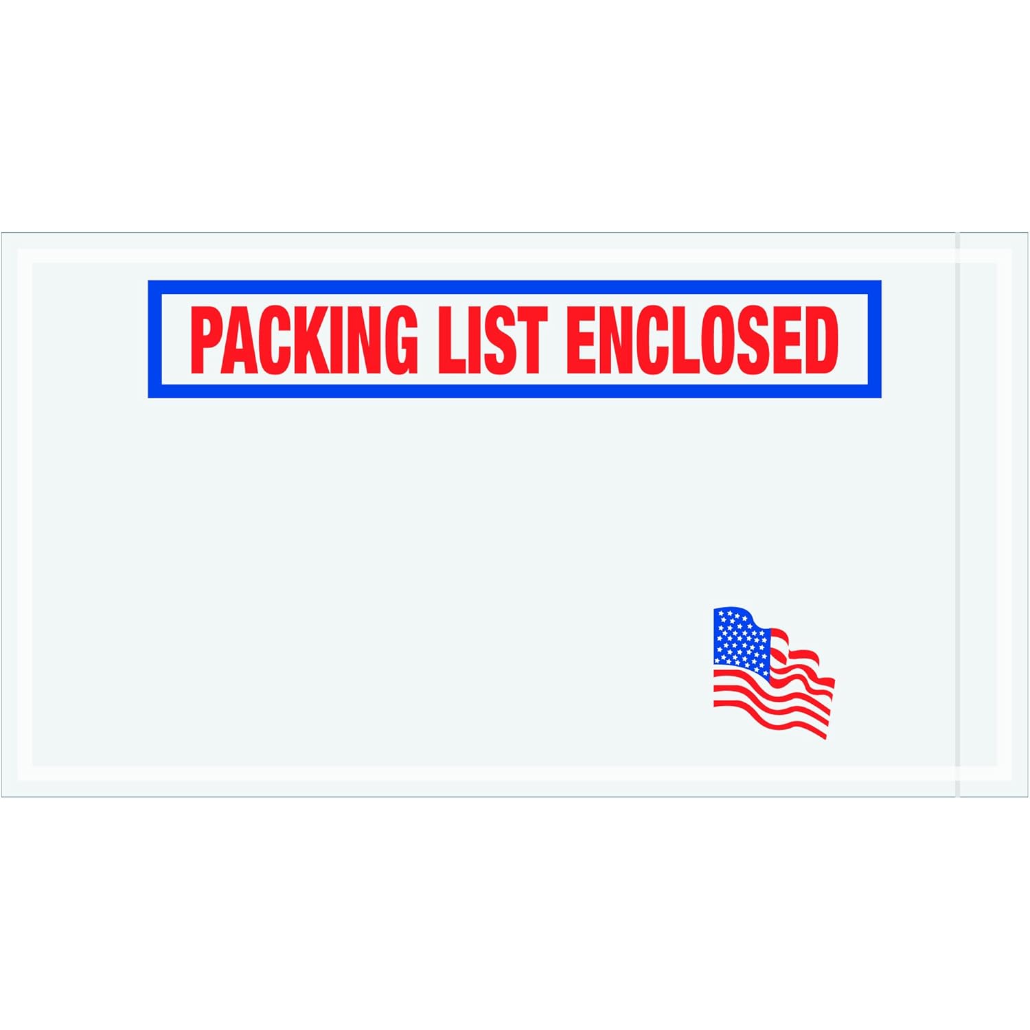 Partners Brand PPL512 "Packing List Enclosed "Envelopes, 5 1/2" x 10"U.S.A. Flag, Red/White/Blue (Pack of 1000)