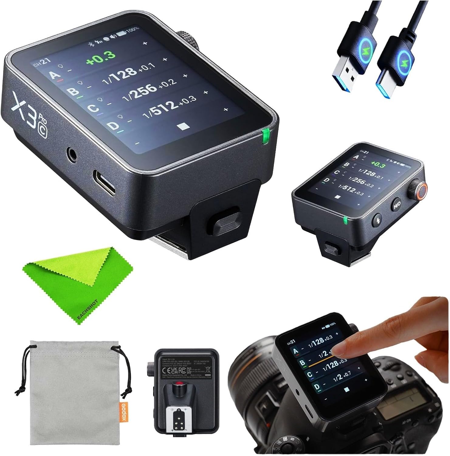 GODOX X3 Pro C Disparador de Flash TTL para Cámaras Canon R5 R6II R8 R10 R7