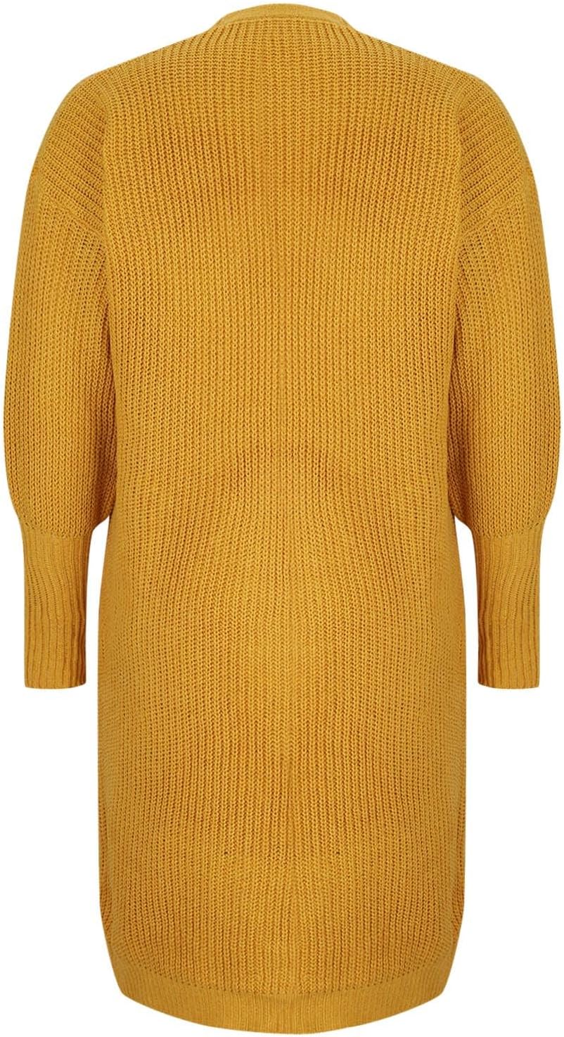 Long Knit Sweaters for Women Plus Size Open Front Cardigan Bell Sleeve Sweaters Fall Winter Sweater with Pockets