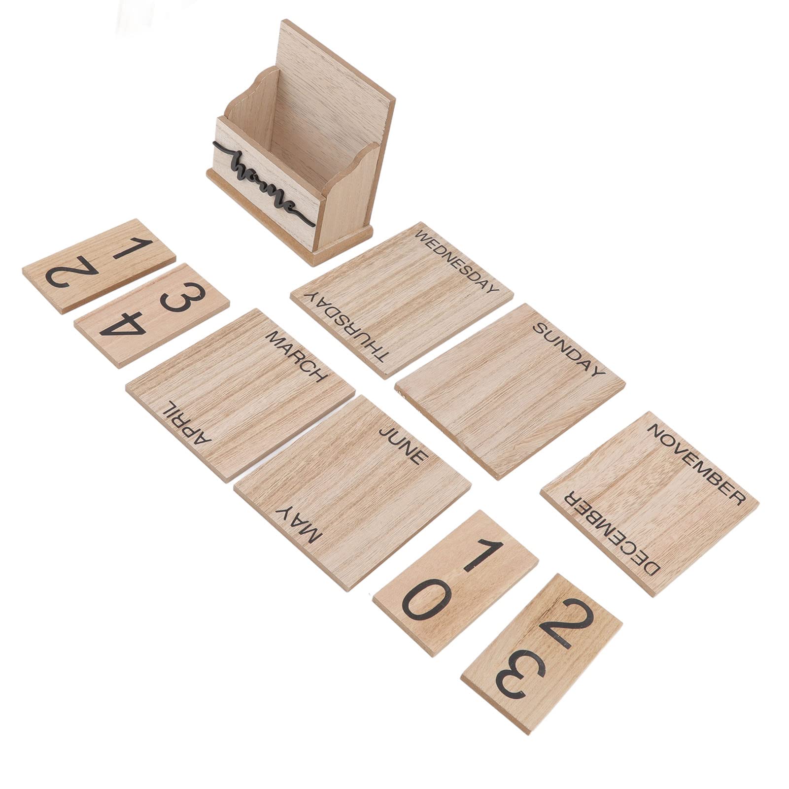 Calendario de escritorio permanente de madera para evitar comprar agendas 8
