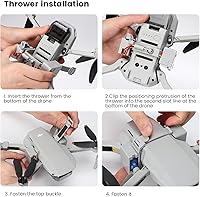 Vista 9 de Mini 2 Airdrop Dispositivo de entrega de transporte de carga útil, drones de regalo, suministros de rescate de línea de pesca, dispositivo