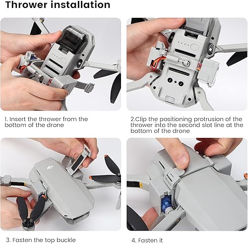 Miniatura 9 de Mini 2 Airdrop Dispositivo de entrega de transporte de carga útil, drones de regalo, suministros de rescate de línea de pesca, dispositivo de