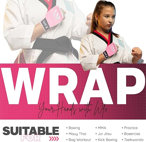 Miniatura 6 de Guantes interiores de boxeo para niños y jóvenes, guantes interiores acolchados de gel acolchados elásticos para puños debajo de los guantes, par de