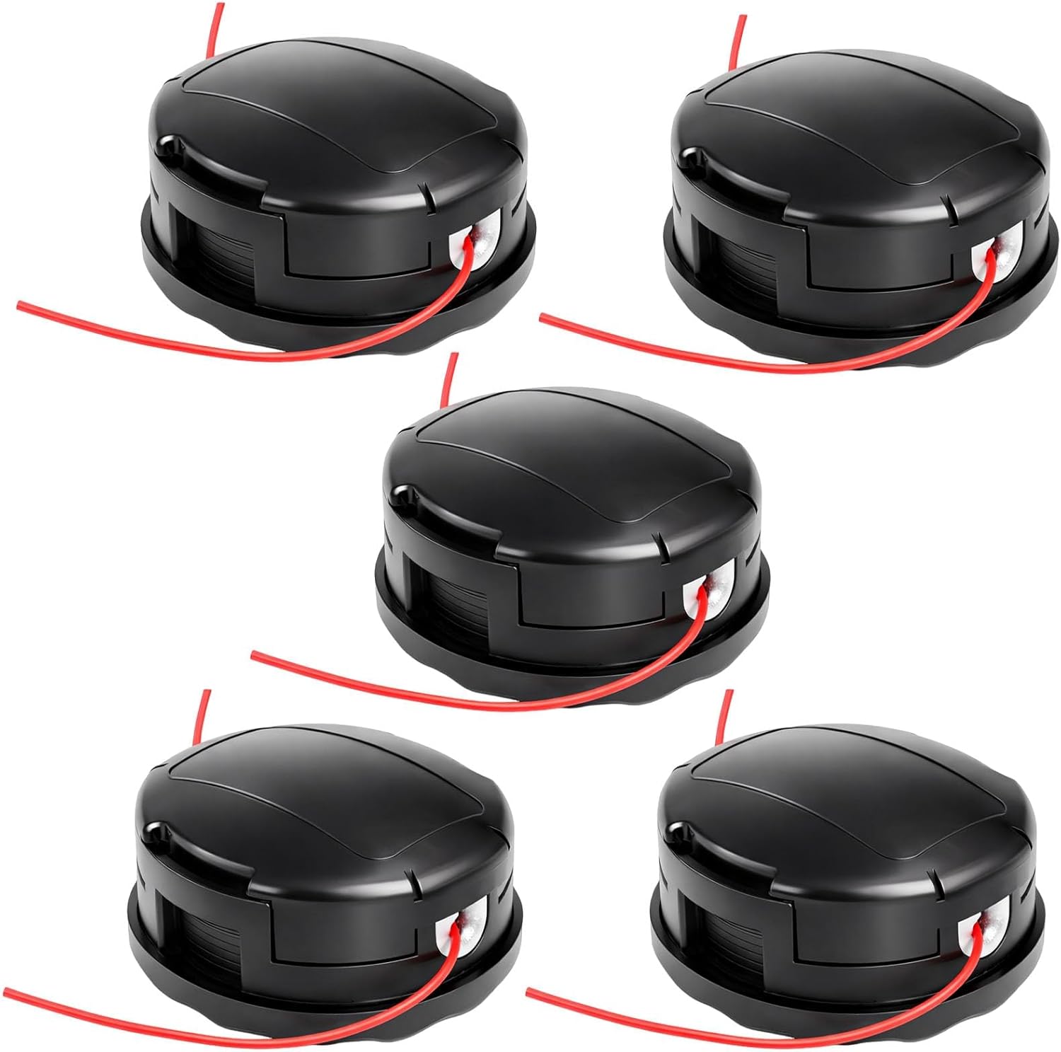 Poweka 5 Pack String Trimmer Head Compatible with Echo Speed Feed 400, 10mm x 1.25 LH Thread, Fits SRM210 SRM225 SRM230 PAS210 PAS225 PAS230, T195S T220 T230 T231 Straight Shaft Trimmers