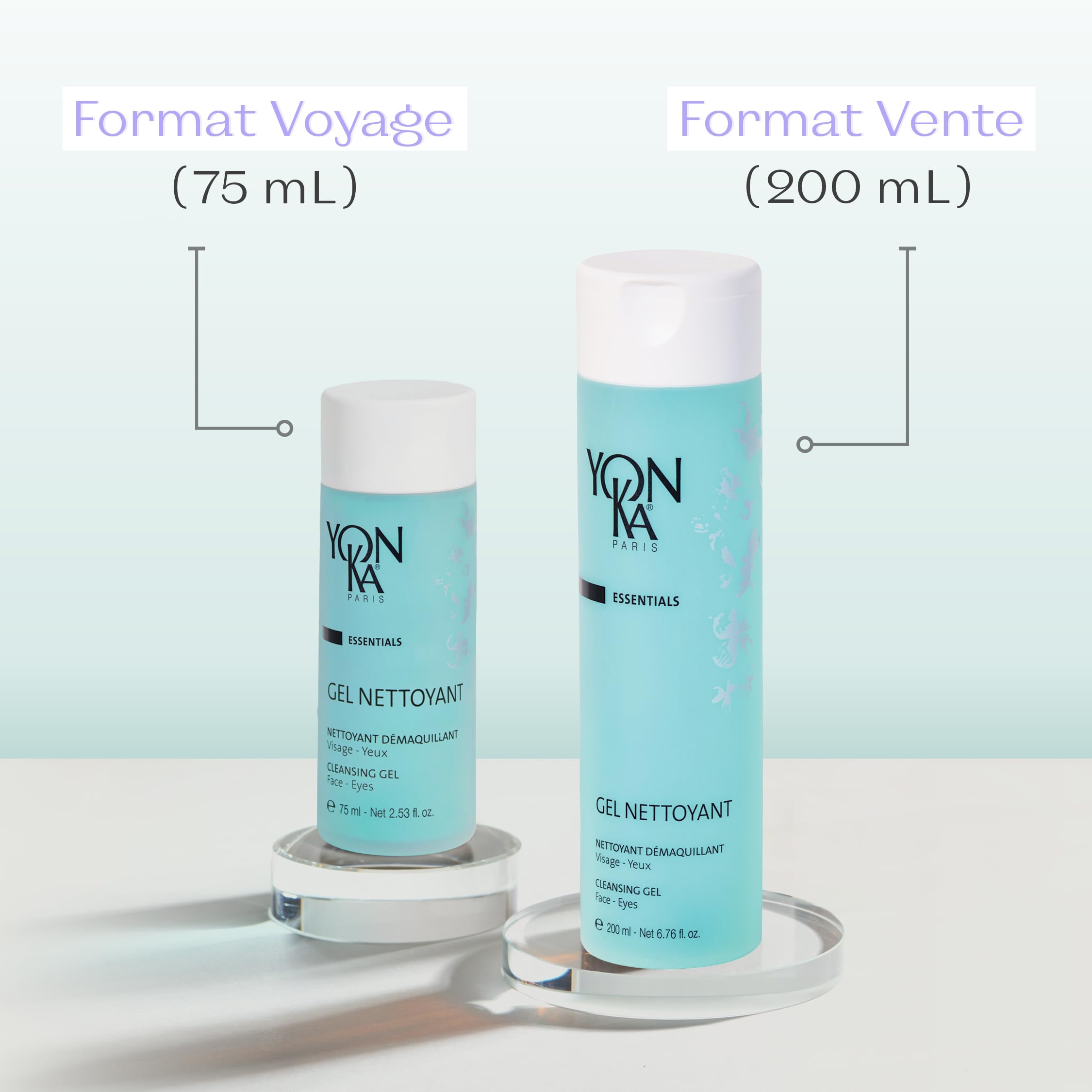 Gel Nettoyant Moussant Yonka 200ml - Visage, Yeux & Lèvres - Démaquille, Nettoie et Purifie - Tous Types de Peaux, Idéal pour les Peaux Mixtes à Grasses - Mousse Fine - 94% d'Ingrédients Naturels