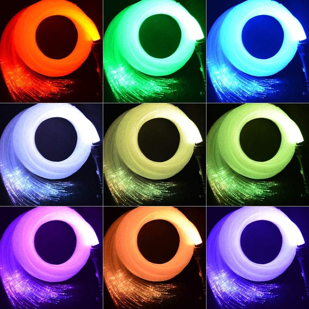 Nеw Dеаl Car Fiber Optic LED Lights 400 Strands 0.03in 9.8ft Long Cable Optical Fiber Star Headliner Ceiling Kit Roof Lighting 6W Music Mode Remote for Room