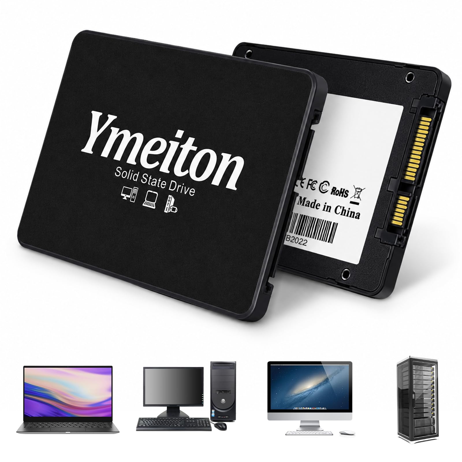 64GB SATA III 2.5 Inch SSD Internal Solid State Drive with 3D NAND TLC, Up to 400MB/s Read Speed for Laptop Desktop PC Upgrade, Black