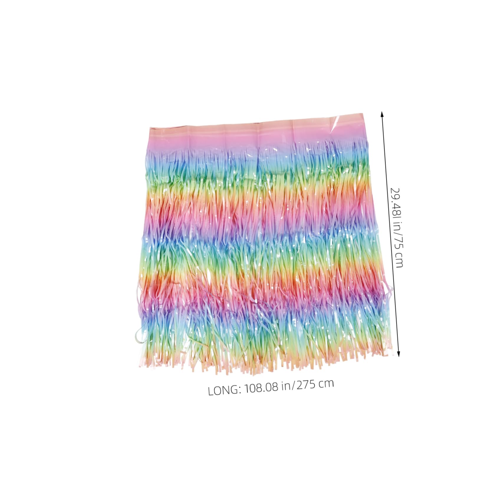 Cabilock Metallic Foil Fringe Table Skirt for Weddings and Parties Elegant Gradient Design Easy to Clean for Showers Birthdays and Holiday Decorations