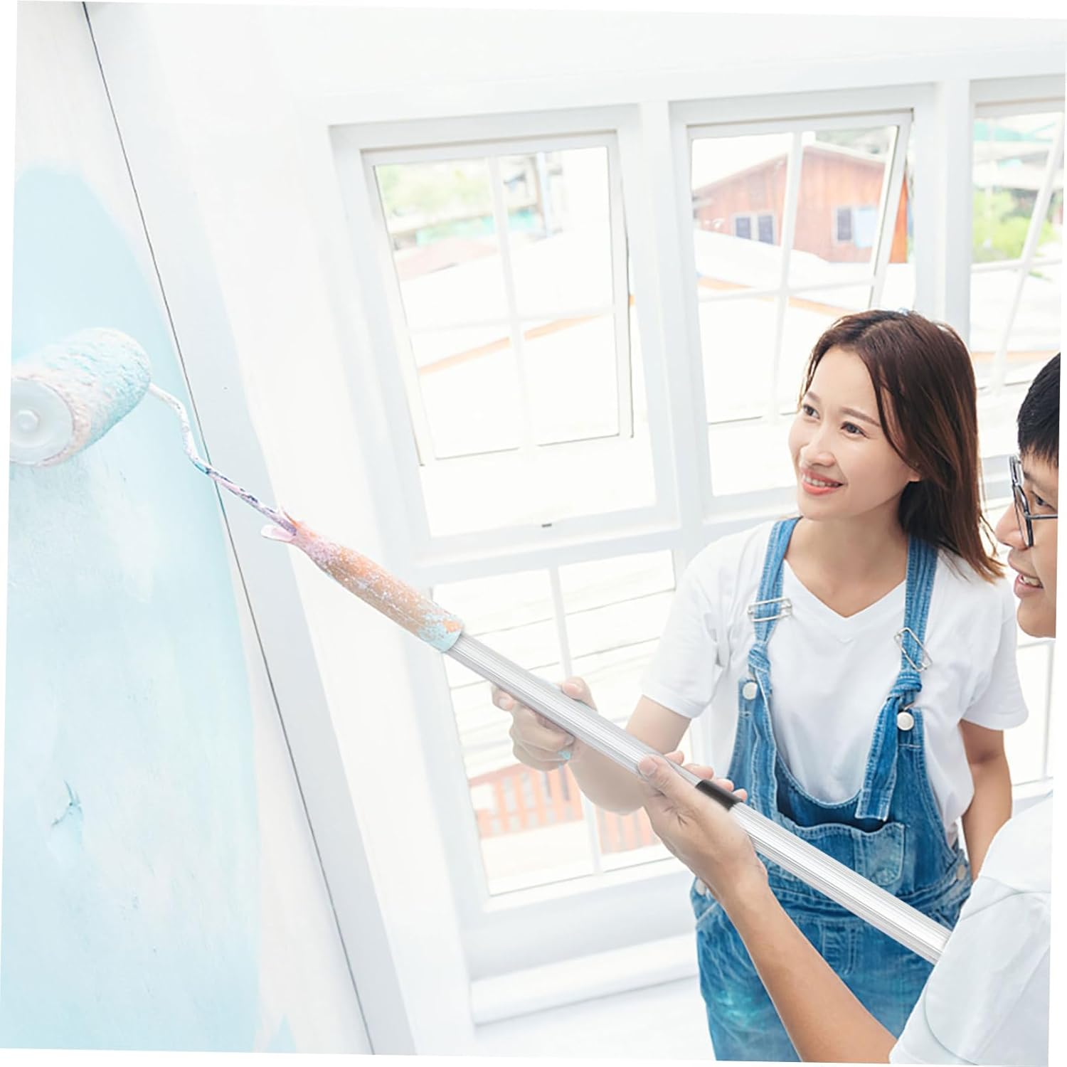 Didiseaon 1m Heavy Duty Aluminum Alloy Telescopic Pole Practical Extension Rod for Cleaning Brushes Wall Dusting and Home Use Easy Storage