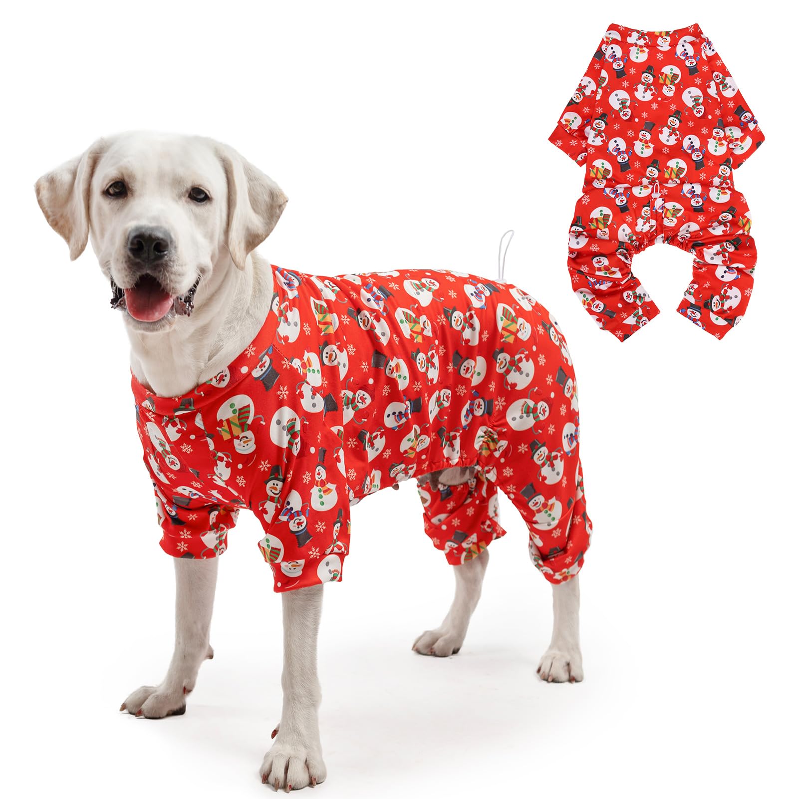 Pyjama de Noël pour chien et chat vêtement bonhomme de neige mignon
