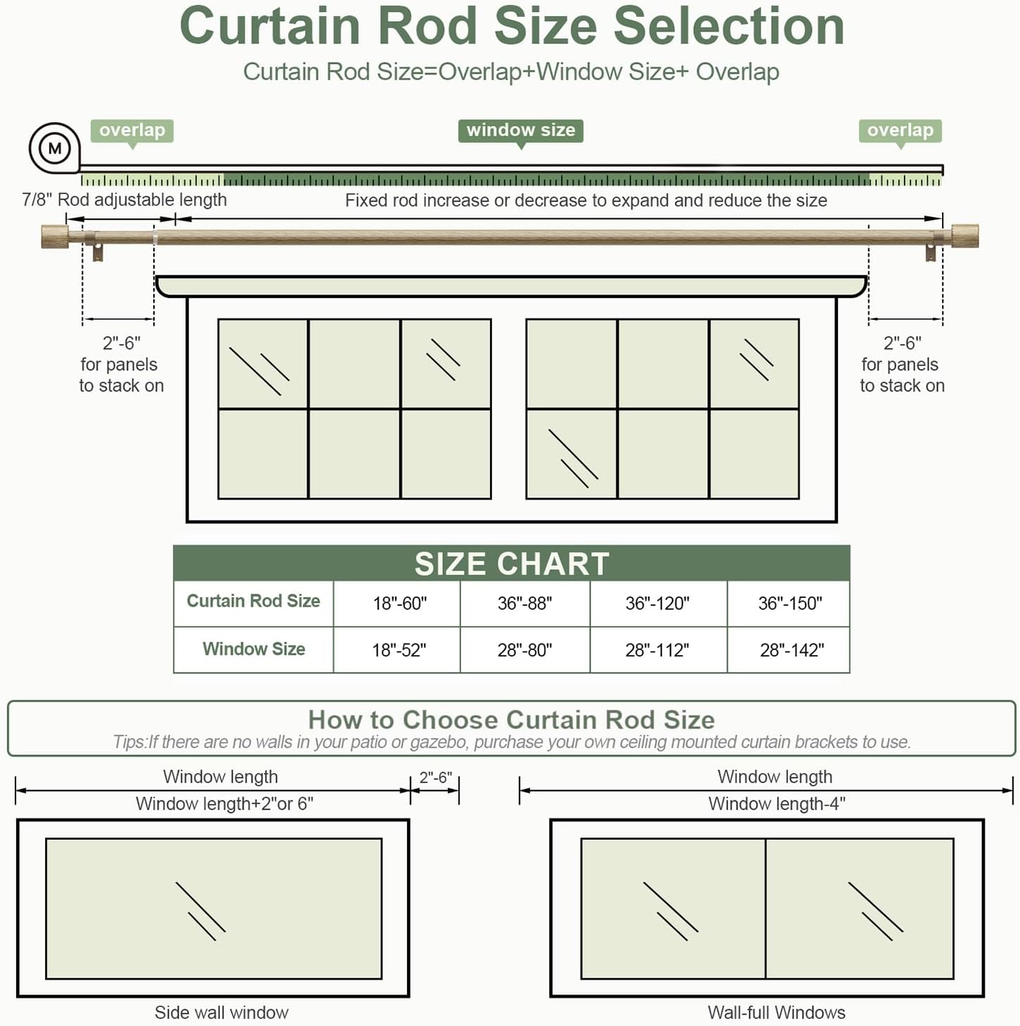 QDWIS Boho Weathered Wood Curtain Rods for Windows 28 to 48 inch 1" Adjustable Heavy Duty Curtain Rod with Handmade Wood Grain Design Decorative Drapery Rods for Living Room Bedroom Outdoor