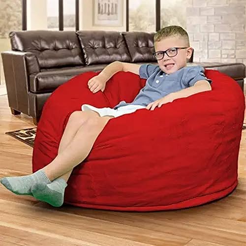 Miniatura 37 de ULTIMATE SACK Sillón tipo puf de 3 pies, puf de gran tamaño para adultos, cómodo sillón tipo puf, sofá tipo puf para tumbarse, sofá tipo puf para