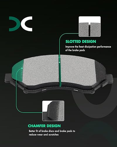 Miniatura 105 de Kits de frenos y rotores, rotores de freno SCITOO y 8 pastillas de cerámica para 08-12 para Chrysler Town & Country, 08-12 para Dodge Grand Caravan