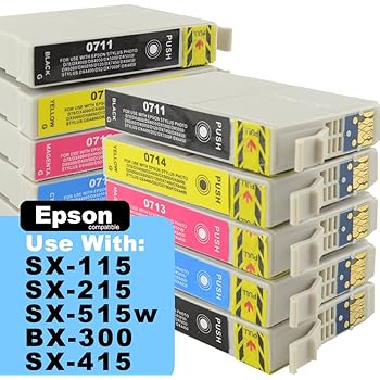 10 Cartuchos De Tinta Compatibles Para Epson Stylus S20 S21 Sx100 Sx105 Sx110 Sx115 Sx200 Sx205