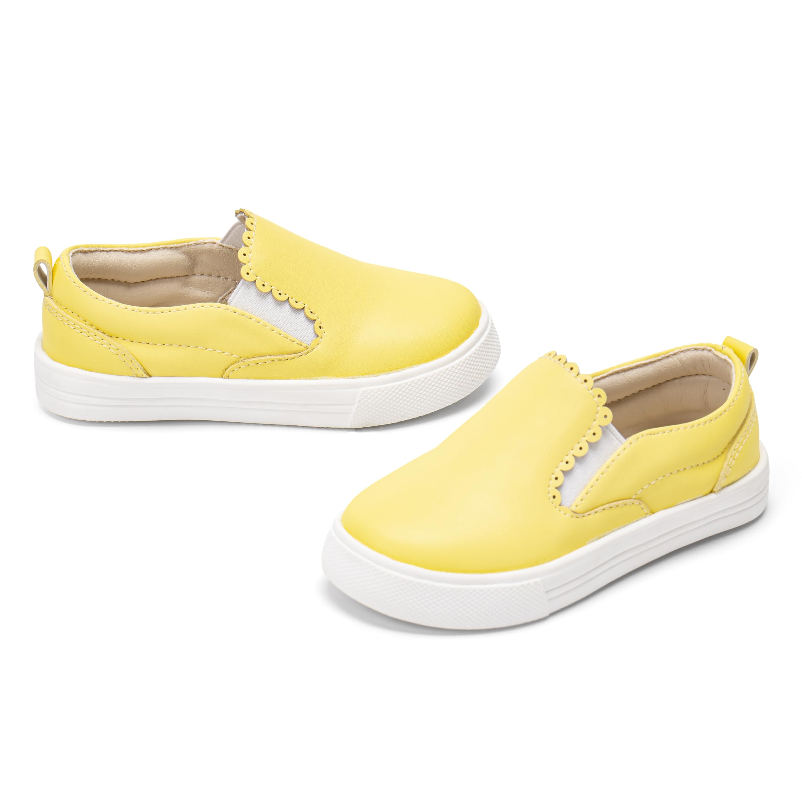 Sparkly Sneakers for Girls 3-12 Years Slip-On Comfort Fit Casual Princess Shoes