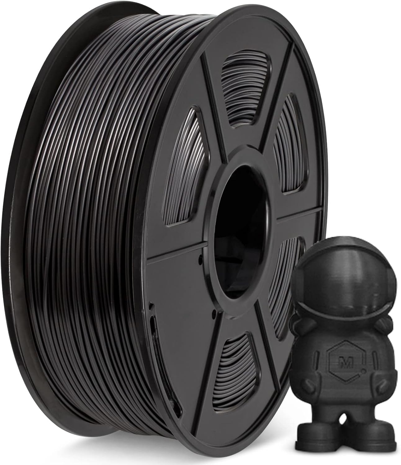 Enotepad PLA Plus (PLA+) 3D Printer Filament, Dimensional Accuracy +/- 0.02mm, 1 kg Spool, PLA Plus Filament 1.75mm, PLA Plus Black