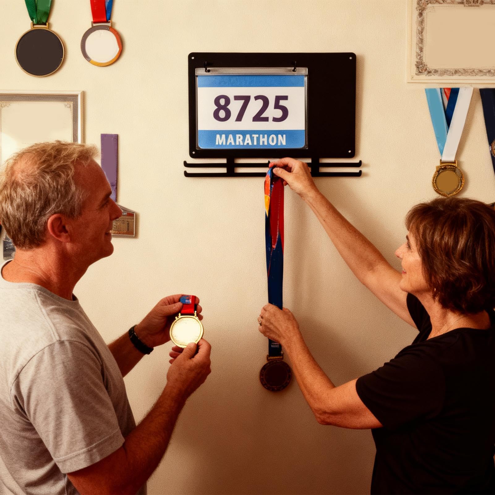 Présentoir De Dossard De Course Porte-Vêtements À Montage Murale Pour