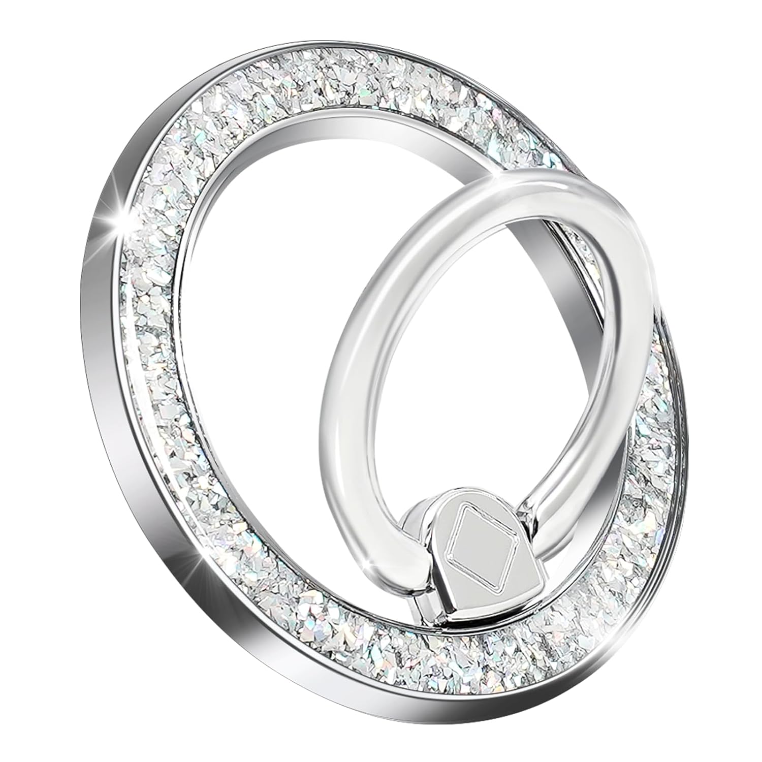 MENTINS Magnetic Phone Ring for MagSafe Grip Super Magnet Stylish Twinkle Ring Holder Stand with Mag Safe Accessory