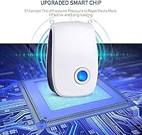 Vista 2 de Repelente ultrasónico de control de plagas, paquete de 6, repelente electrónico y ultrasónico para interiores, control de plagas para insectos