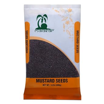 Malabar Black Mustard Seeds Whole Spice Kali Rai 400g All Natural  Gluten Friendly | NON-GMO | Kosher | Vegan | Indian Origin