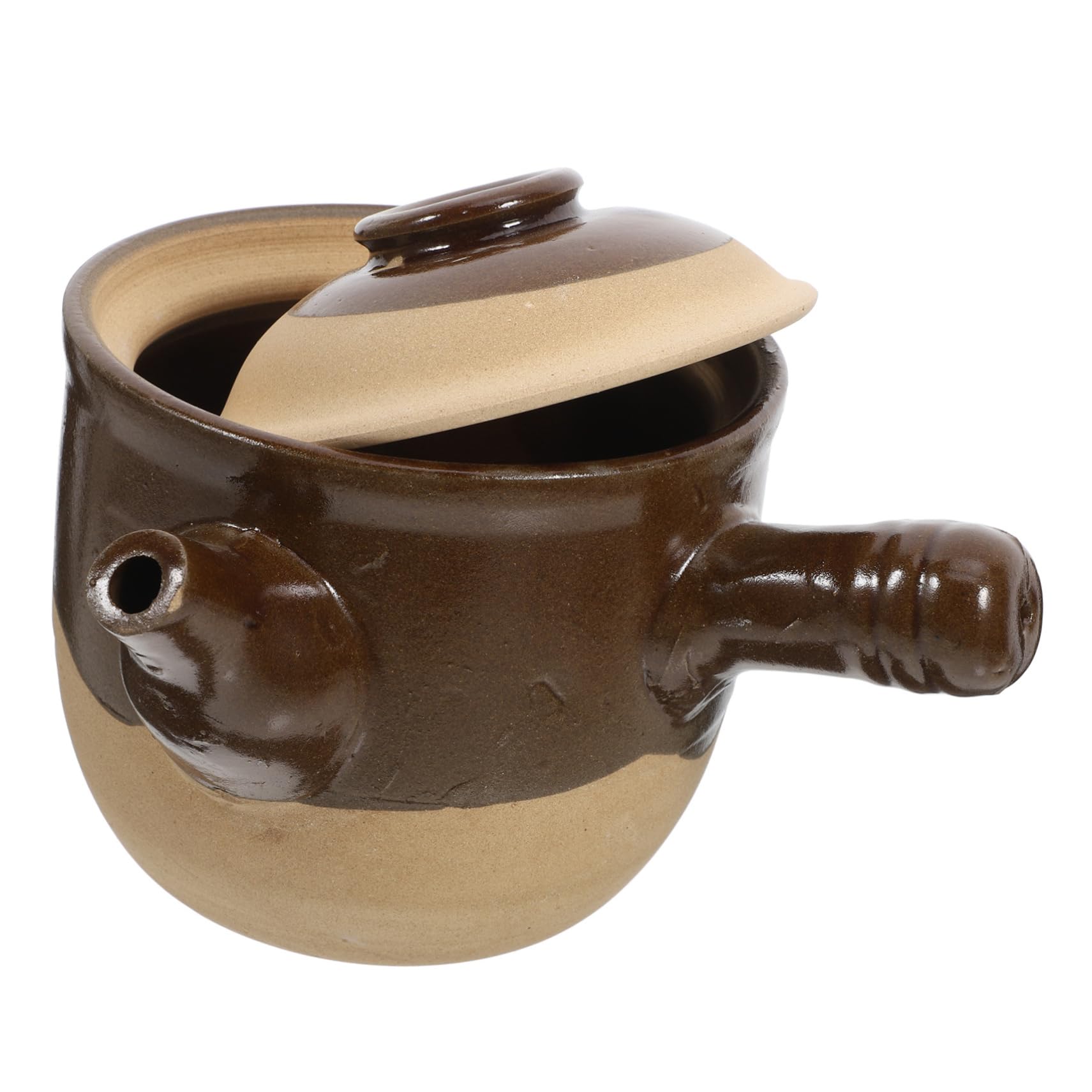 Mikinona Ceramiczny Garnek Do Gotowania Herbaty Ziołowej Tradycyjny Chiński Garnek Do Medycyny i Gulaszów z Ergonomicznym Uchwytem Losowy Kolor