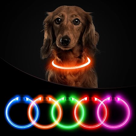 Amazon Azivipet Led光る首輪 小型 中型 大型犬用首輪 Usb充電式光る犬 首輪 5色から選択可能 あなたの犬が見えるようになり 安全と見られるようになります オレンジ Azivipet ベーシック首輪 通販
