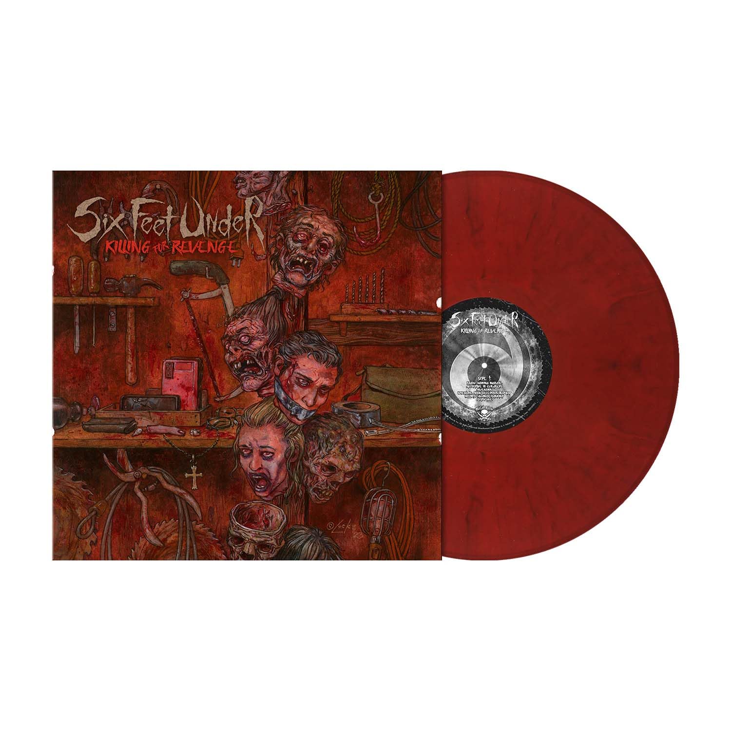 Six Feet Under 'Killing For Revenge' LP Crusted Blood Marbled Vinyl  NEW SEALED