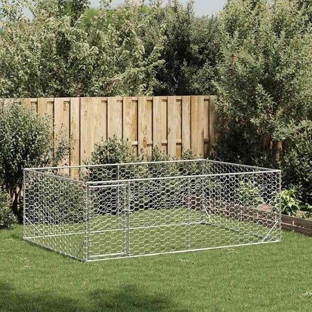 Foto 2 de 7 de vidaXL Caseta para Perros de Exterior con Puerta 3x2x1 m de Acero
