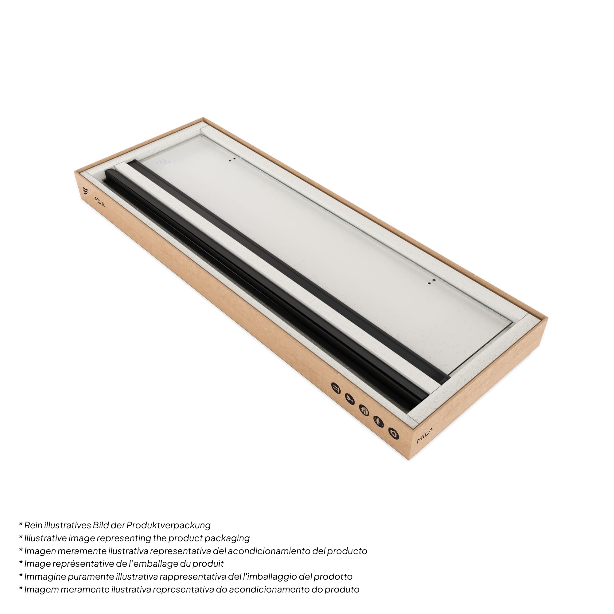Moments of Glass Mampara de ducha puerta plegable rango de ajuste de 72-75,5 cm altura: 195 cm de cristal transparente templado de seguridad de 6 mm perfiles de aluminio negro - DK822