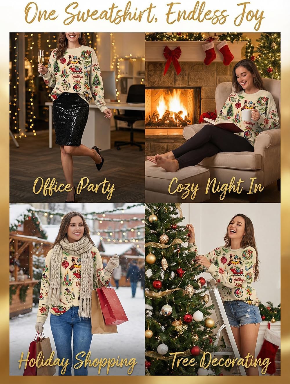 AIMITAG Fall Wildflower Sweatshirt Women Casual Long Sleeve Printed Flowers Shirts Boho Cottagecore Floral Autumn Pullover - Image 6