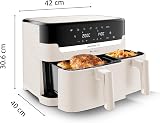 Moulinex Easy fry Collection Ivoire, 8L, Jusqu'à 8 personnes, 6 Programmes intuitifs, Air Fryer, Repas complet, synchronisation, Économie d'énergie, Application dédiée, EZ901AF0 - 8