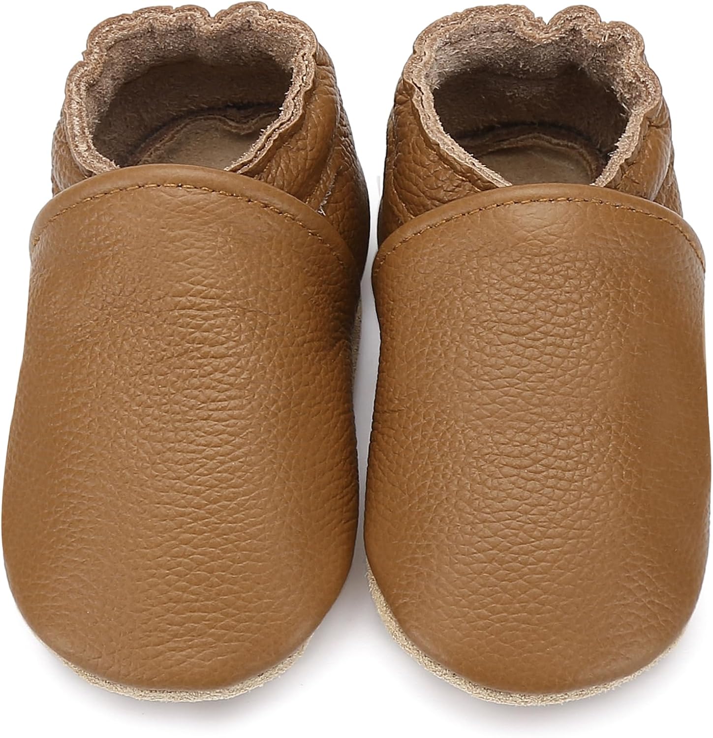 Genuine Leather Baby Booties Soft Sole Toddler Walking Shoes Flexible&Breathable Baby Slippers for First Walkers Boys Girls