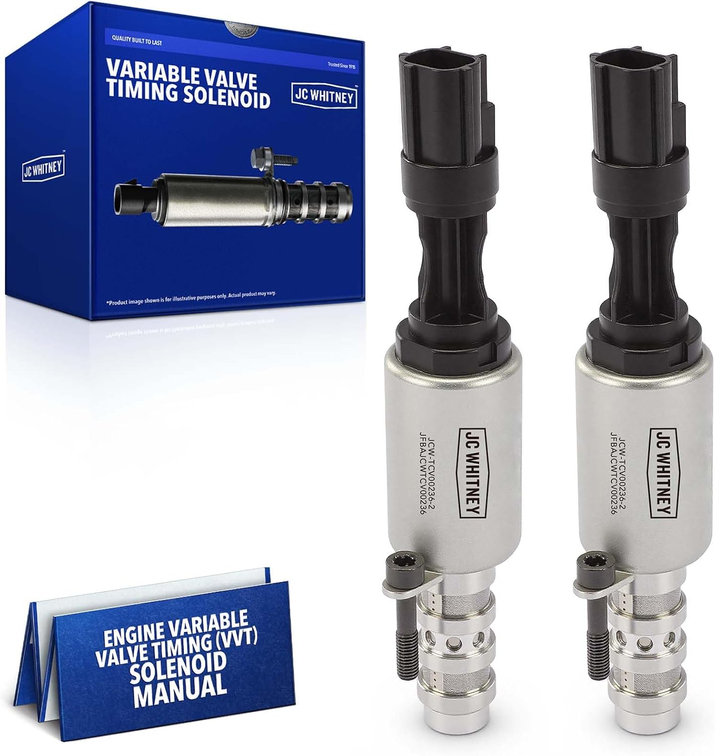 JC Whitney JFBAJCWTCV00236 Set of 2 Intake & Exhaust Engine Variable Valve Timing Solenoids (VVT) - Compatible with Ford F-150, F-250/F-350 Super Duty, Explorer, Mustang, Expedition - 4.6L 5.4L