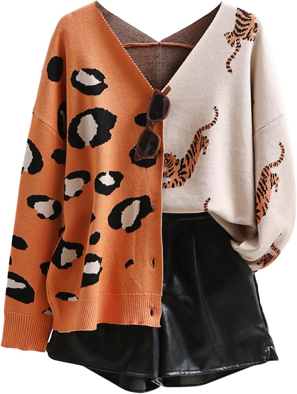 トップス Supreme Tiger & Leopard Knit Sweater L Supreme Big Cats Jacquard L S Top (SS23) - $128