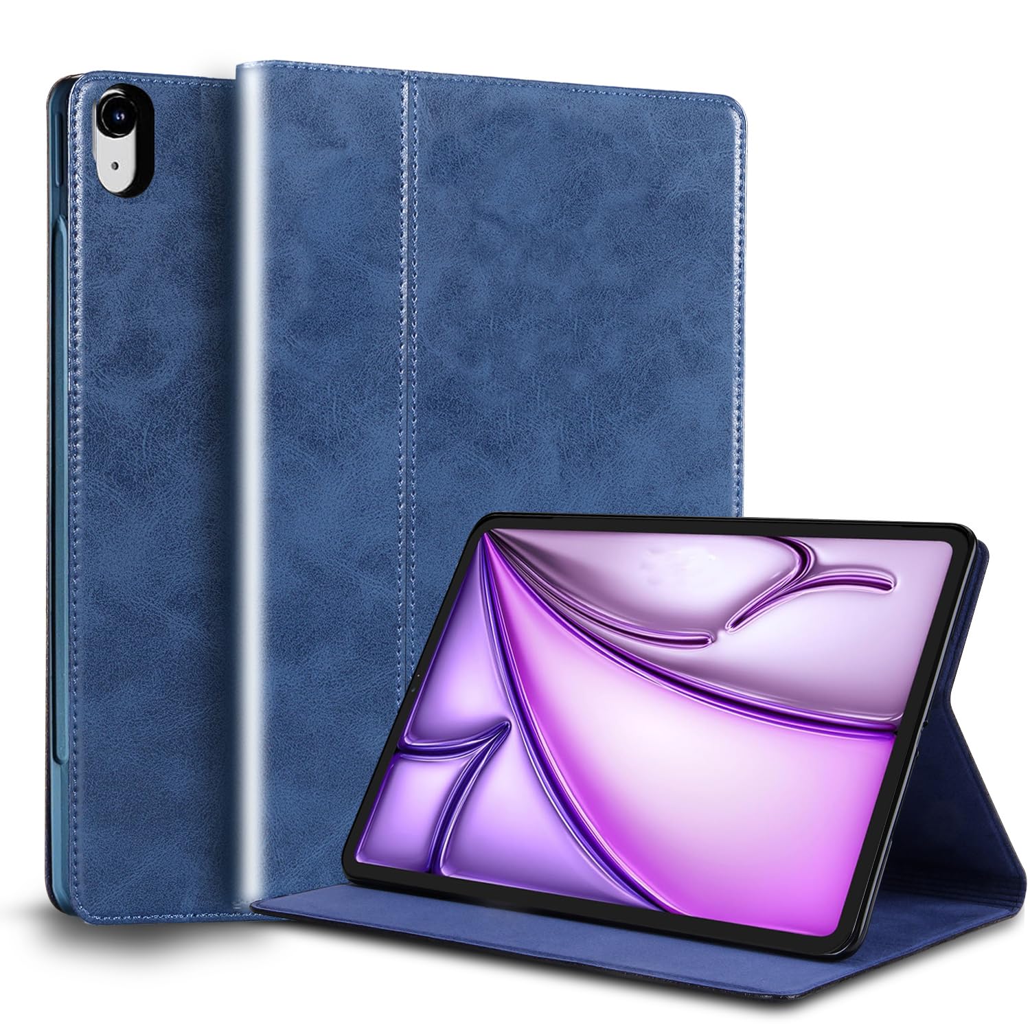 Leather Case for iPad Air 13" M4 2026/M3 2025/M2 2024 Folio Cover