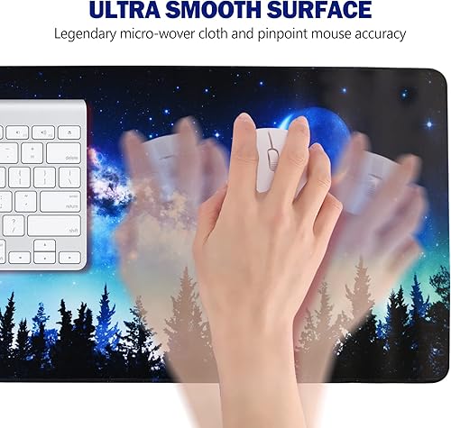 Miniatura 4 de AIMSA Alfombrilla de mouse XXL grande para juegos con soporte para reposamuñecas para teclado y reposamuñecas, alfombrilla de escritorio