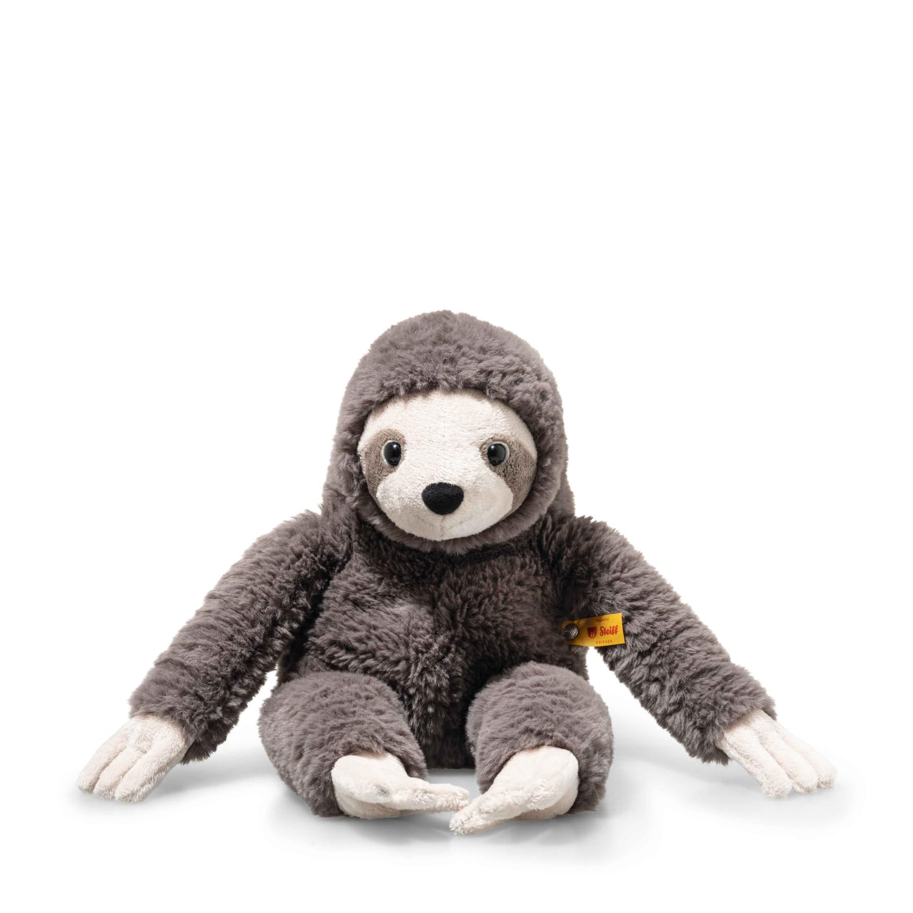 Steiff Sanny Sloth 35 cm Dark Grey, Cuddly Toy Sloth, Soft Cuddly Toy, Made of Cuddly Soft Plush, Stuffed Toy for Girls and Boys, Machine Washable