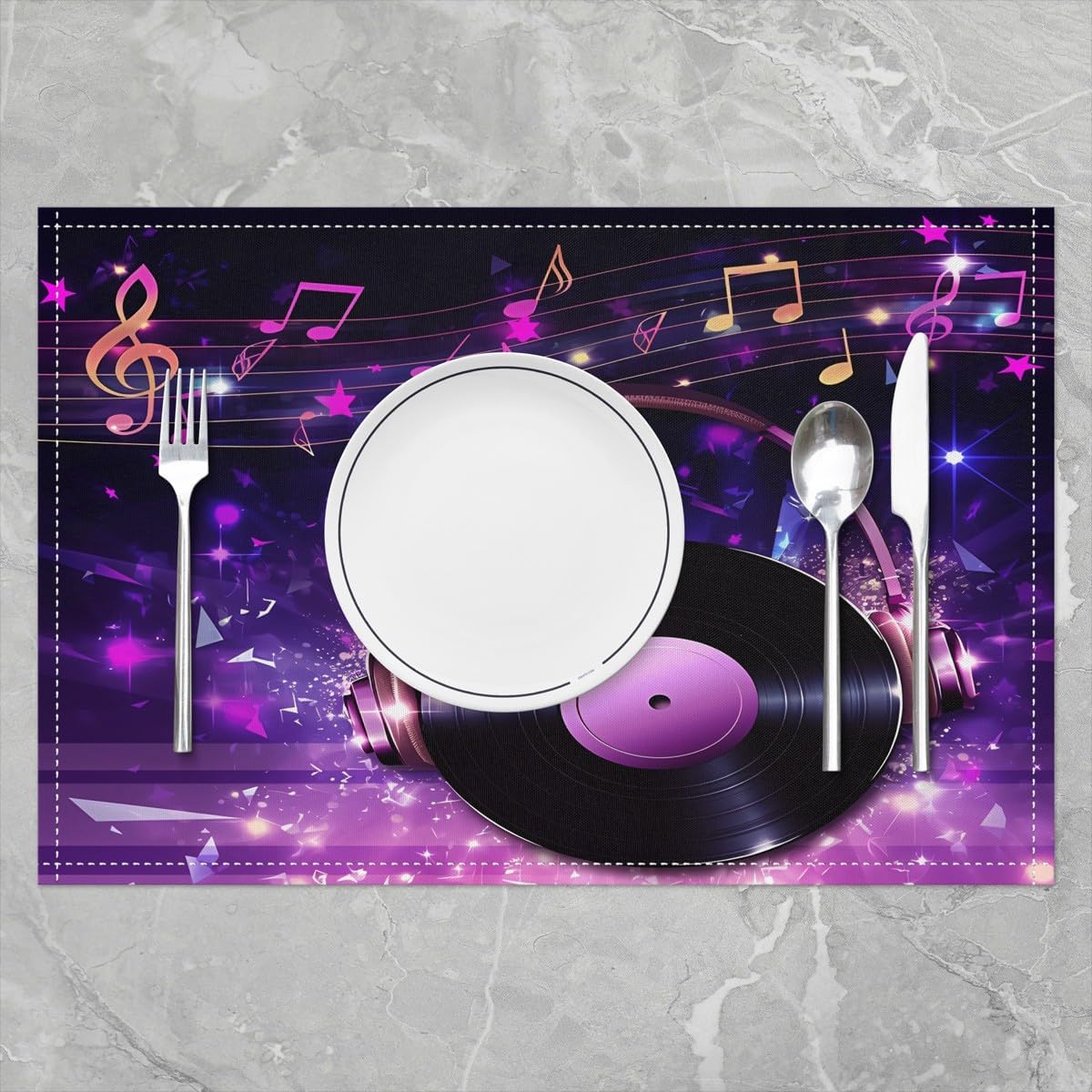 Feelyou Rock Table Place Mats for Kitchen 18"x12" Set of 4 Boys Girls Kids image 2