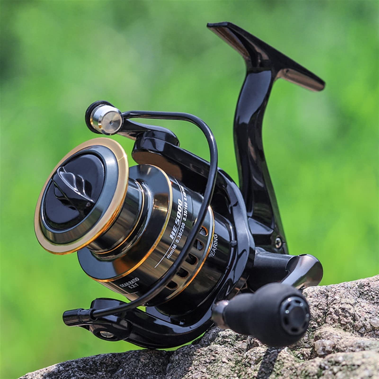 Amazon.com : HNGM Fishing reel Fishing Reel HE7000 Max Drag 10kg 5.2:1 High  Speed Metal Spool Spinning Reel Saltwater Reel Carp Reel Fishing Tools  (Color : Black, Spool Capacity : 4000 Series) : Sports & Outdoors
