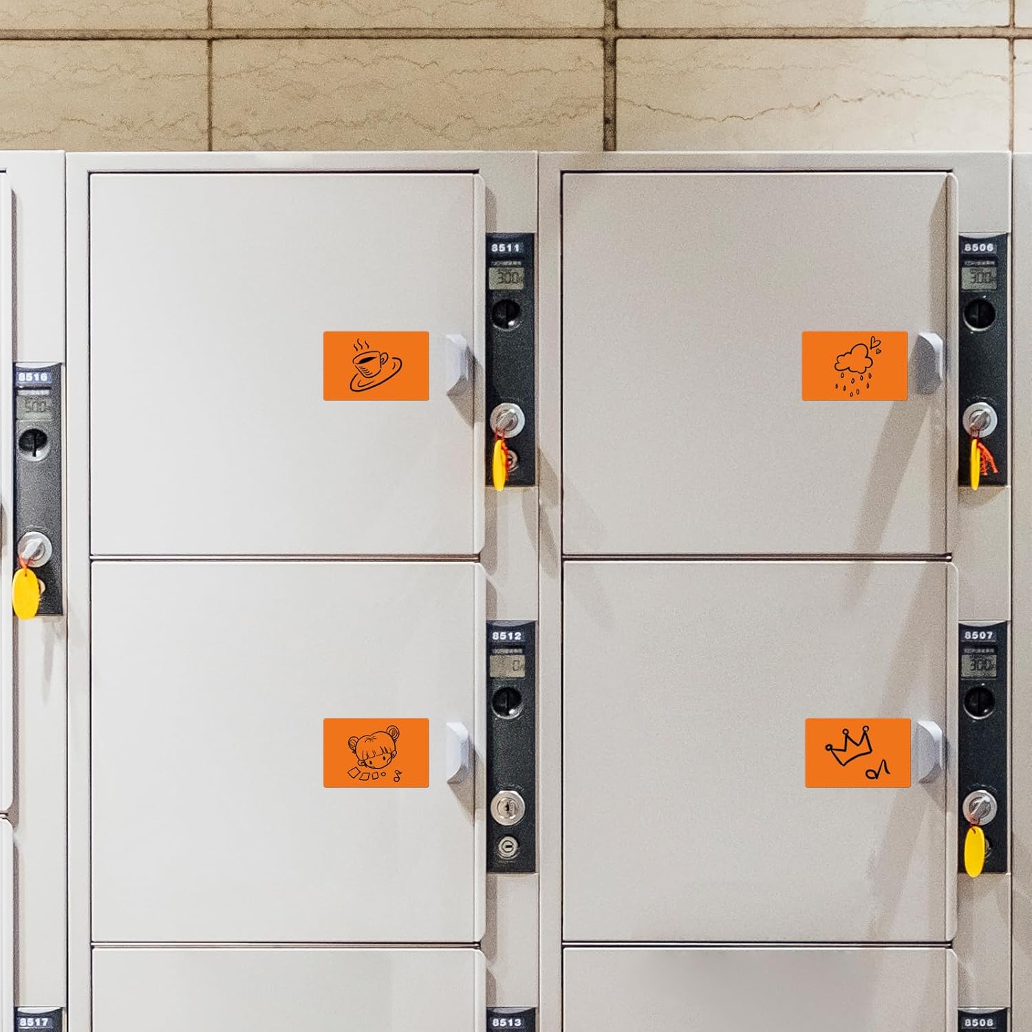 Orange Color Coding Labels 2 × 3 Inches Rectangle Vinyl Self-Adhesive Stickers Waterproof Name Tags Removable Roll for Office School Home 500 PCS - Image 4