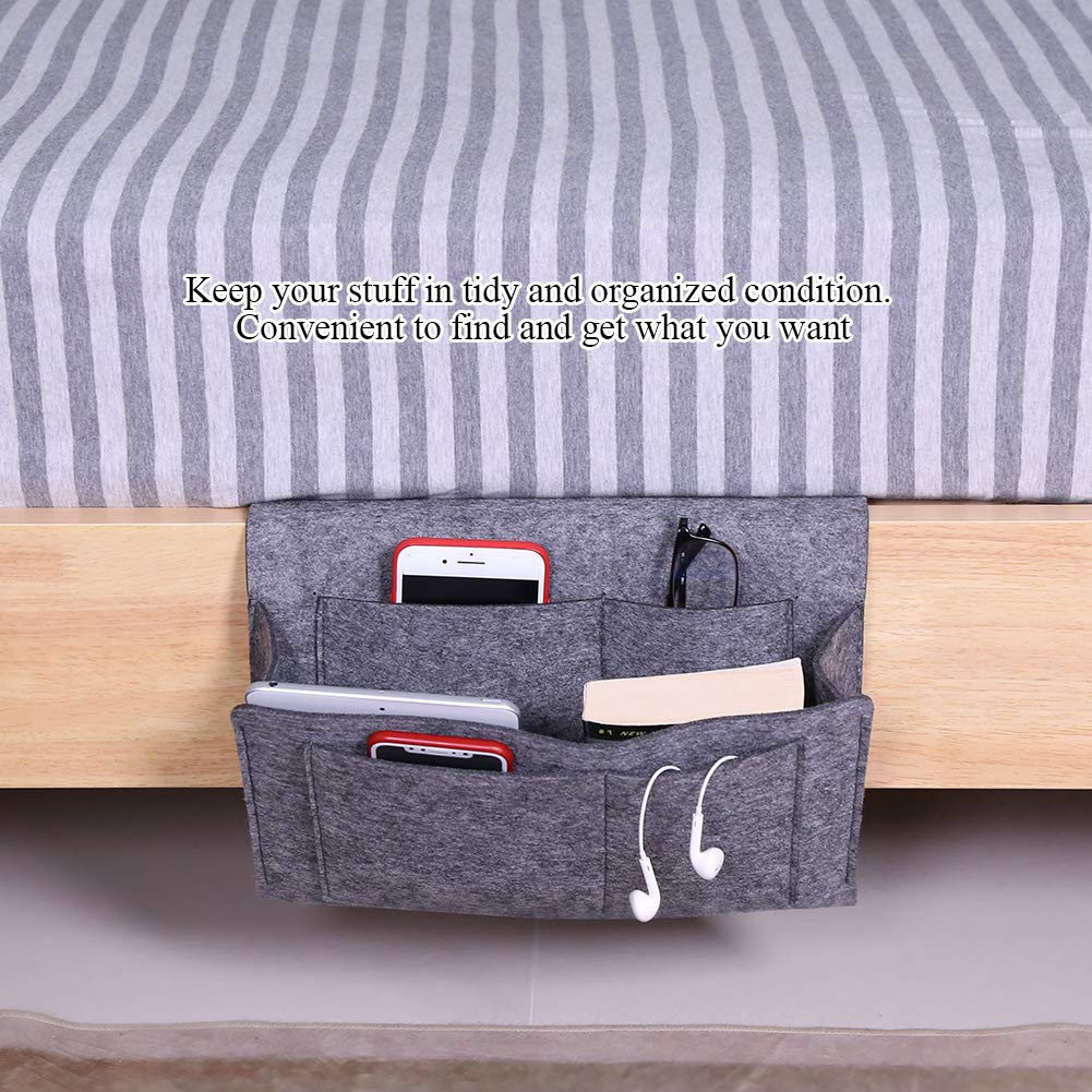 Reposabrazos de sofá, soporte para control remoto para sofá, bolsa de almacenamiento colgante para mesita de noche, perfecto para sofá, silla, accesorios de sofá, vida sin desorden
