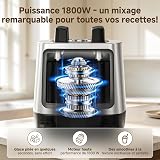AMZCHEF Blender Professionnel 2L, Mixeur électrique 1800W Haute Performance - 4