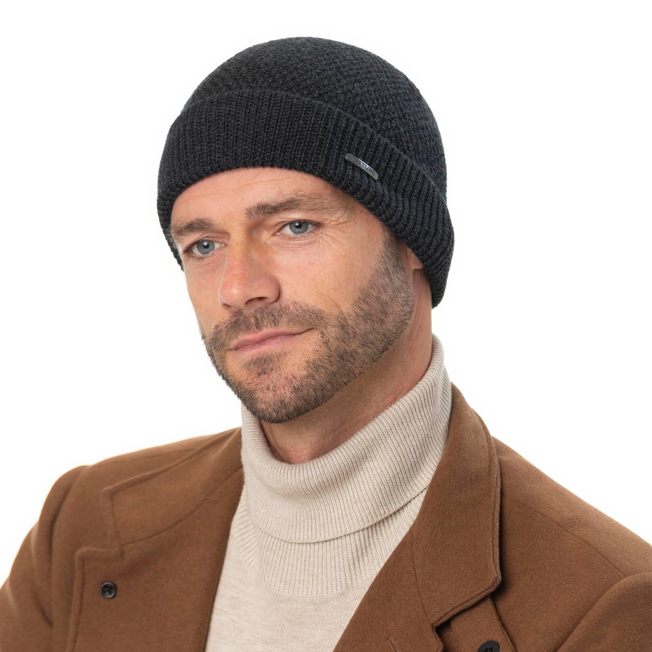 Stetson Rodrick Bonnet Maille Laine Merinos Fabrique en Italie Unisexe Automne Hiver
