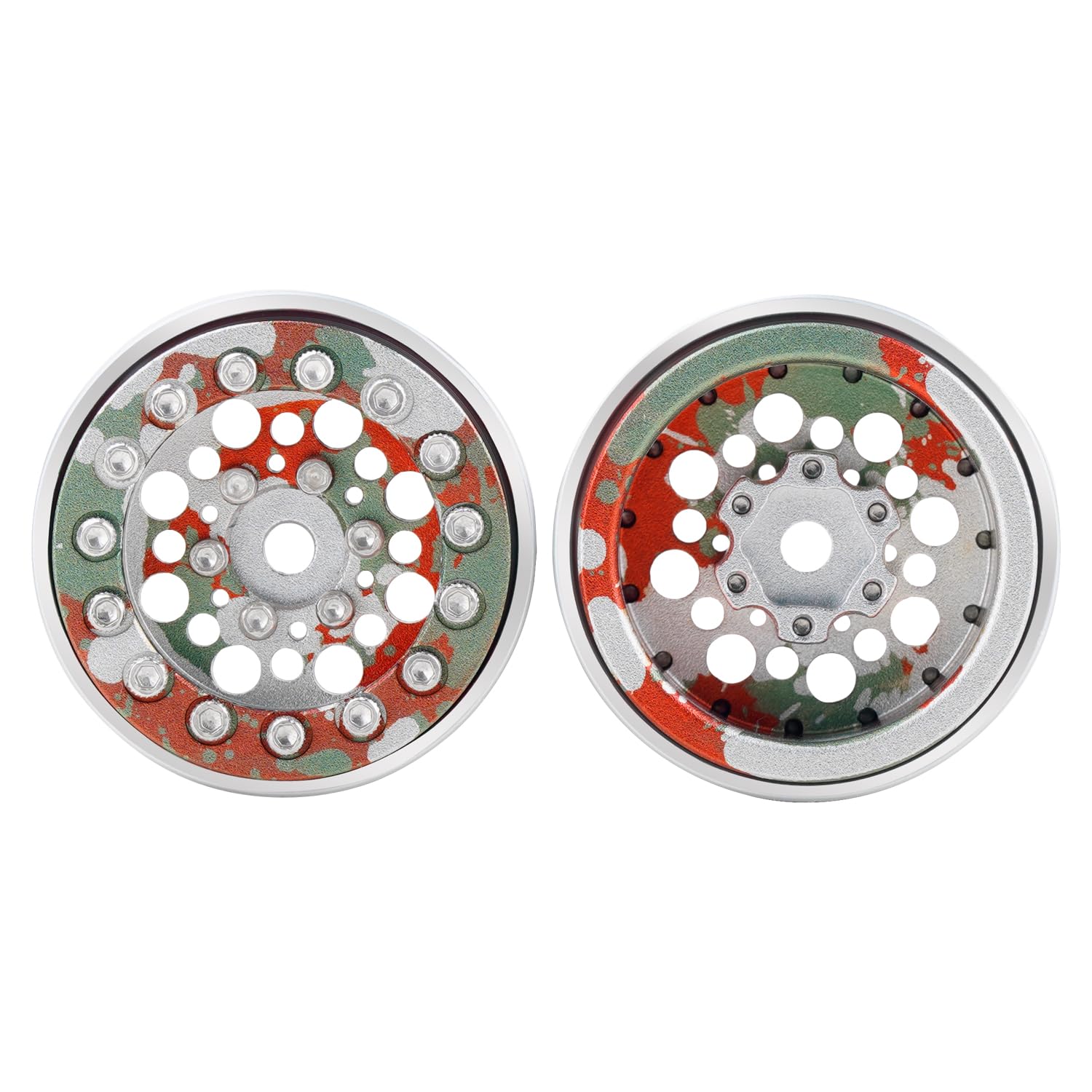 TCRC 4PCS 1.0Inch Beadlock Wheels Hubs for 1/24 Axial SCX24 AX24 FCX24 TRAXXAS TRX4M Redcat Ascent-18 1/18 RC Crawler Car Upgrades