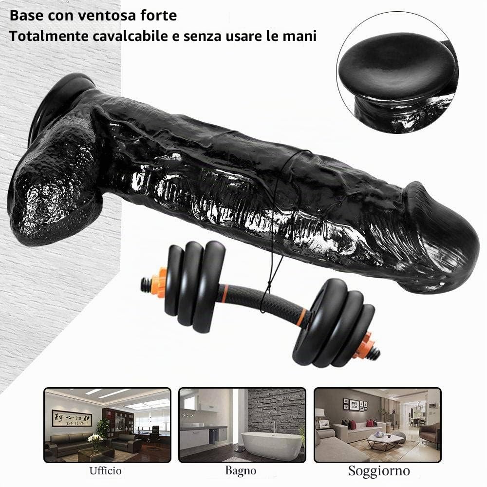 30 Cm,42 Cm,46 Cm Dildo Realistico, Plug Anale, Vibratore Anale Con Ventosa Potente, Mostruoso Nero In Silicone, Plug Anale Vibrante, Giocattolo Erotico Di Grandi