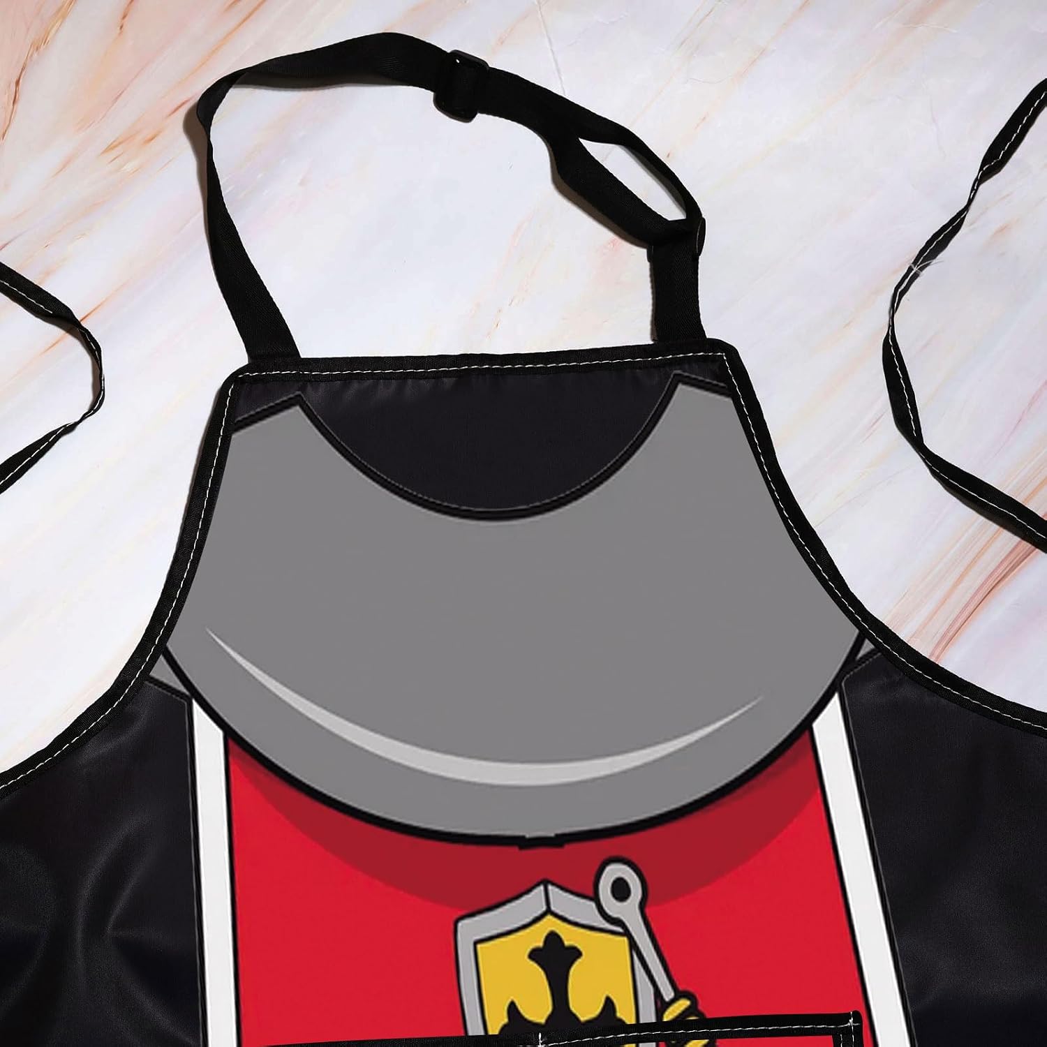WZMPA Medieval Warriors Cooking Apron Crusader Fans Gift Medieval Knight Kitchen Apron Knight Party Gift image 3